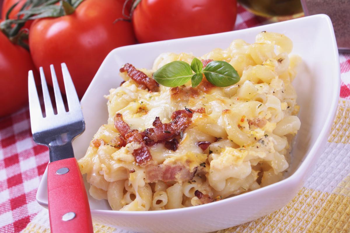 Macarrones a la carbonara.