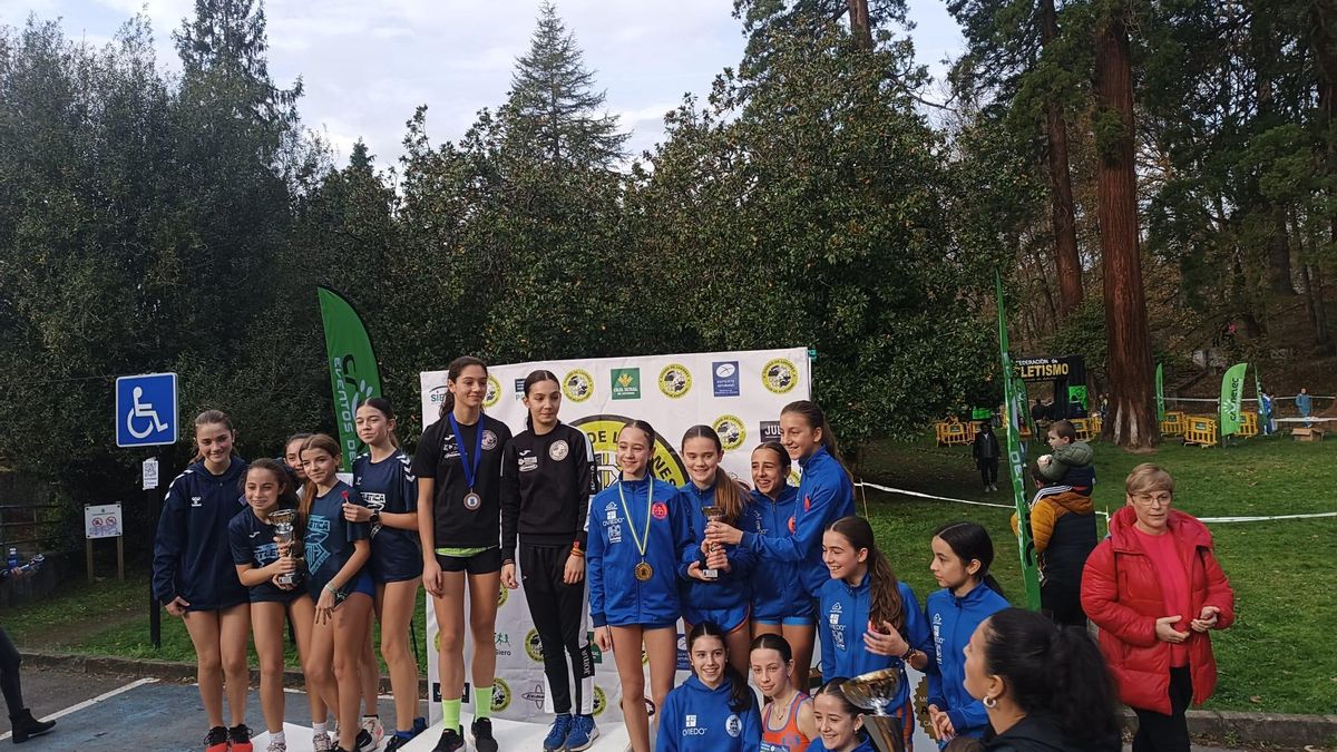 El equipo femenino local, del Club de Atletismo Ciudad de Lugones, obtuvo la primera posición en la categoría sub14 por equipos.