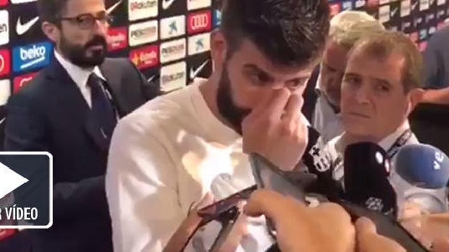 Piqué, entre lágrimas: &quot;Si molesto, dejo la selección&quot;