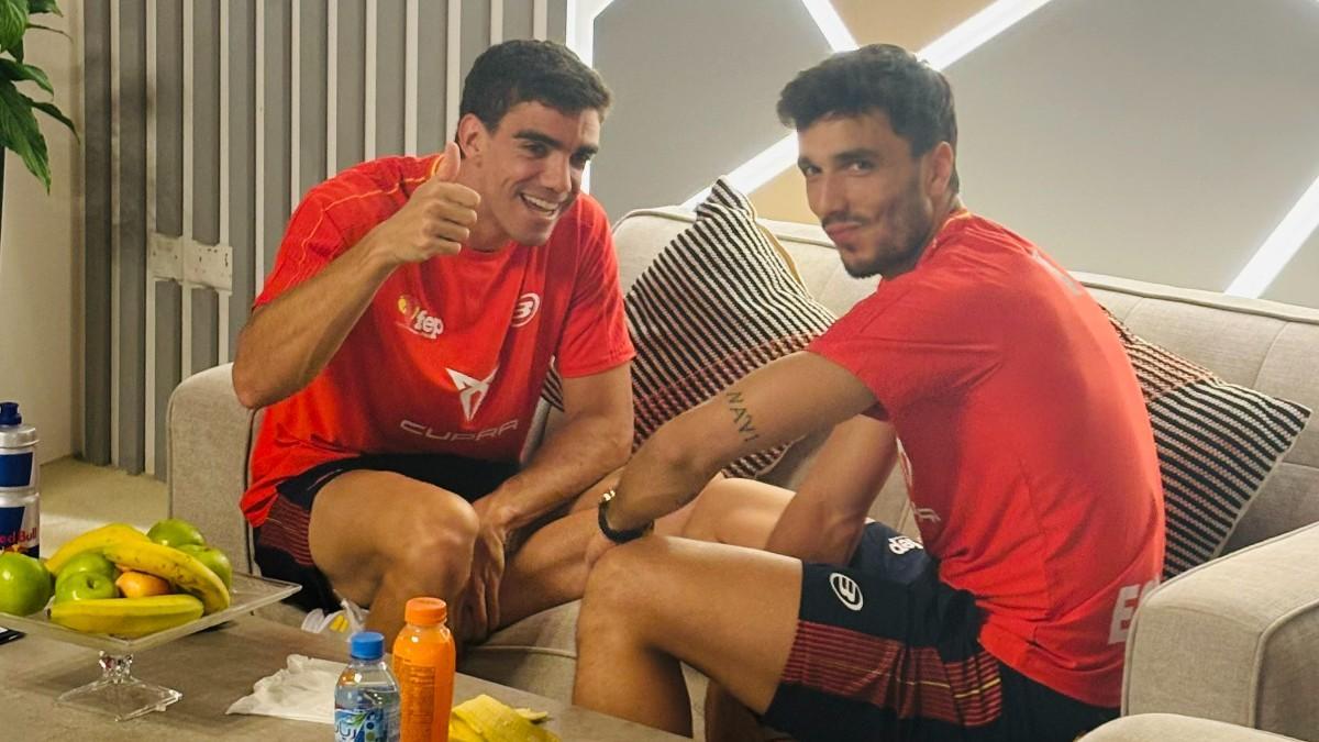 Lebrón y Galán, antes de la final