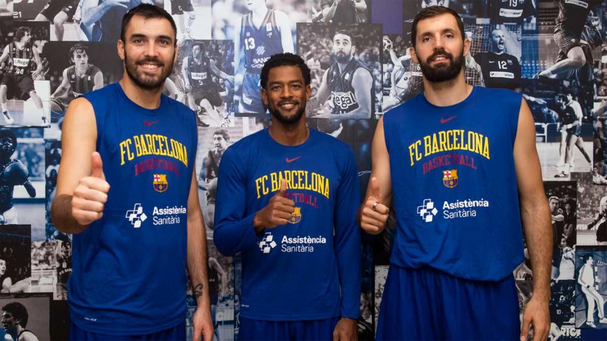 Los capitanes del Barça de basket