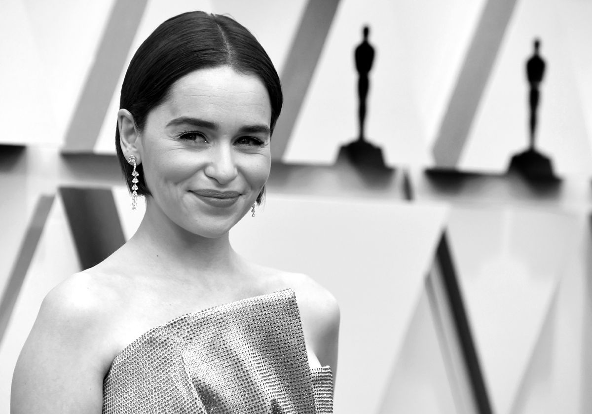 Emilia Clarke a su llegada a los premios Oscar 2019