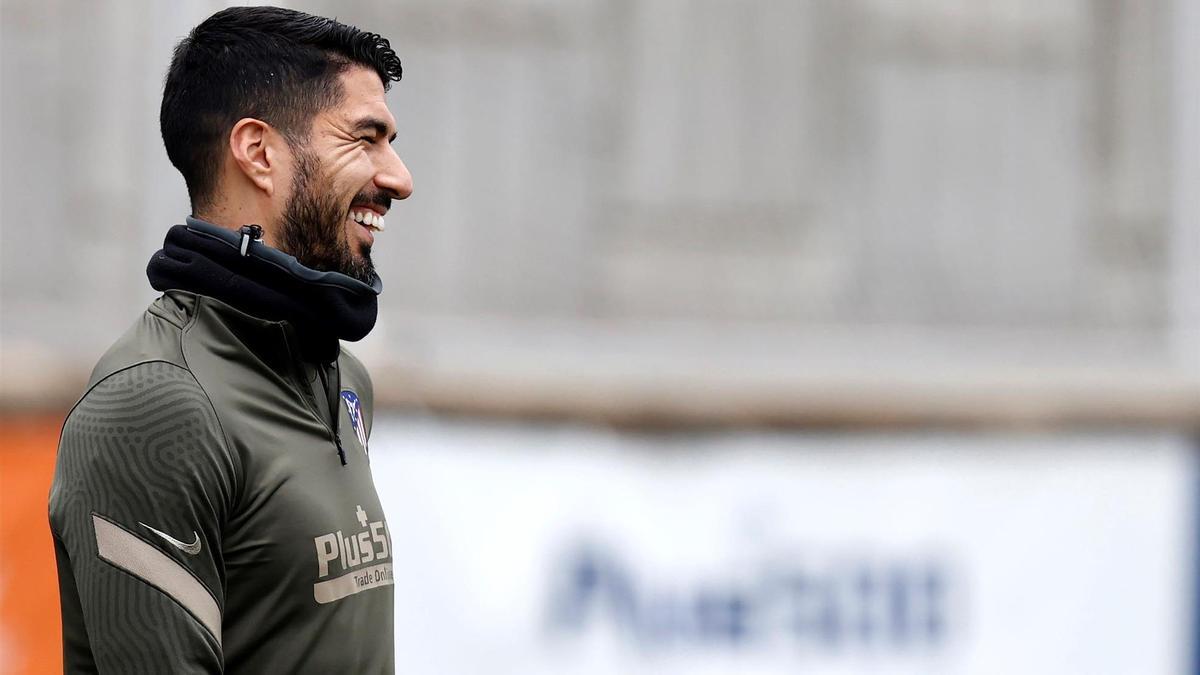 Luis Suárez durante un entrenamiento