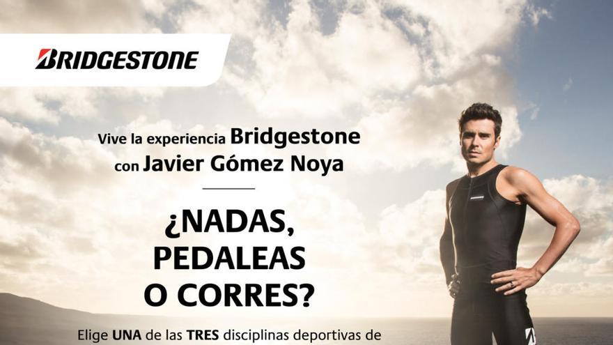 El cartel que anuncia el evento con Gómez Noya. // FdV