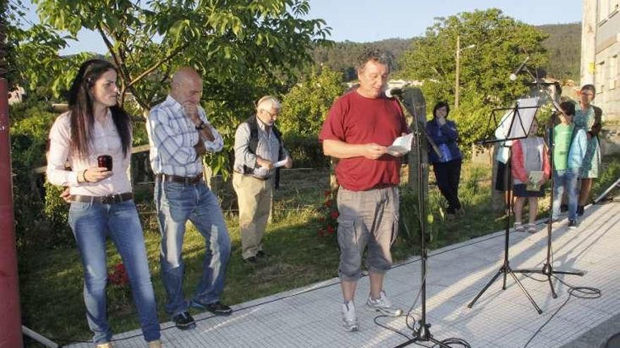 Acto homenaje, ayer, en San Xulián. // S. Álvarez