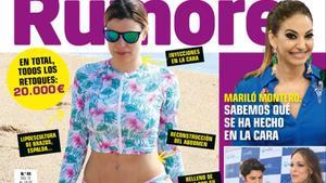 María Lapiedra, en la portada de ‘Rumore’.