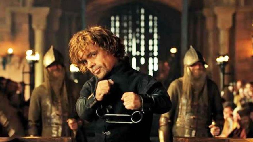 Tyrion Lannister en una divertida escena.
