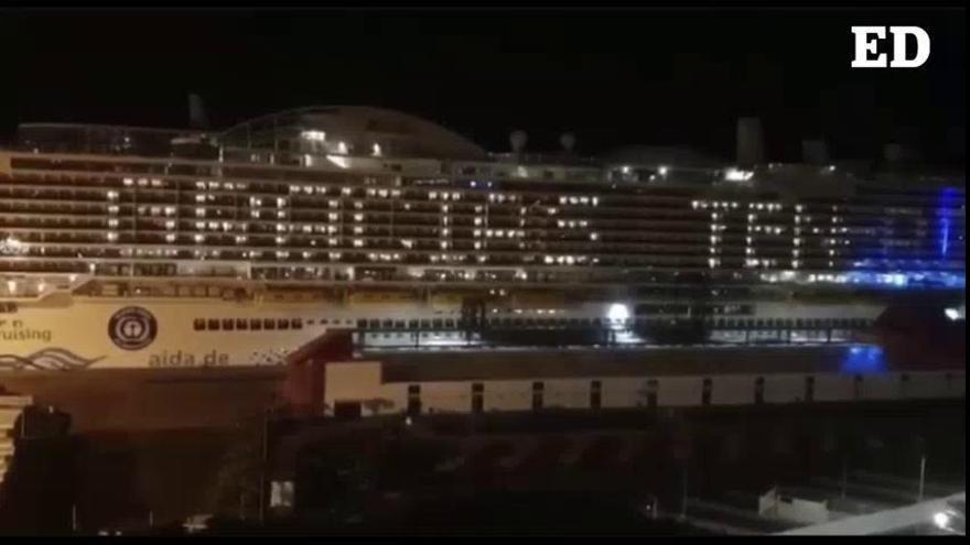 El crucero AidaNova se iluminará para dar ánimos a Santa Cruz de Tenerife