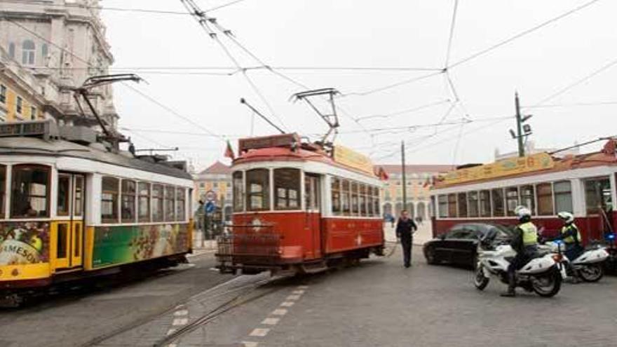 Lisboa, con sus característicos tranvías.