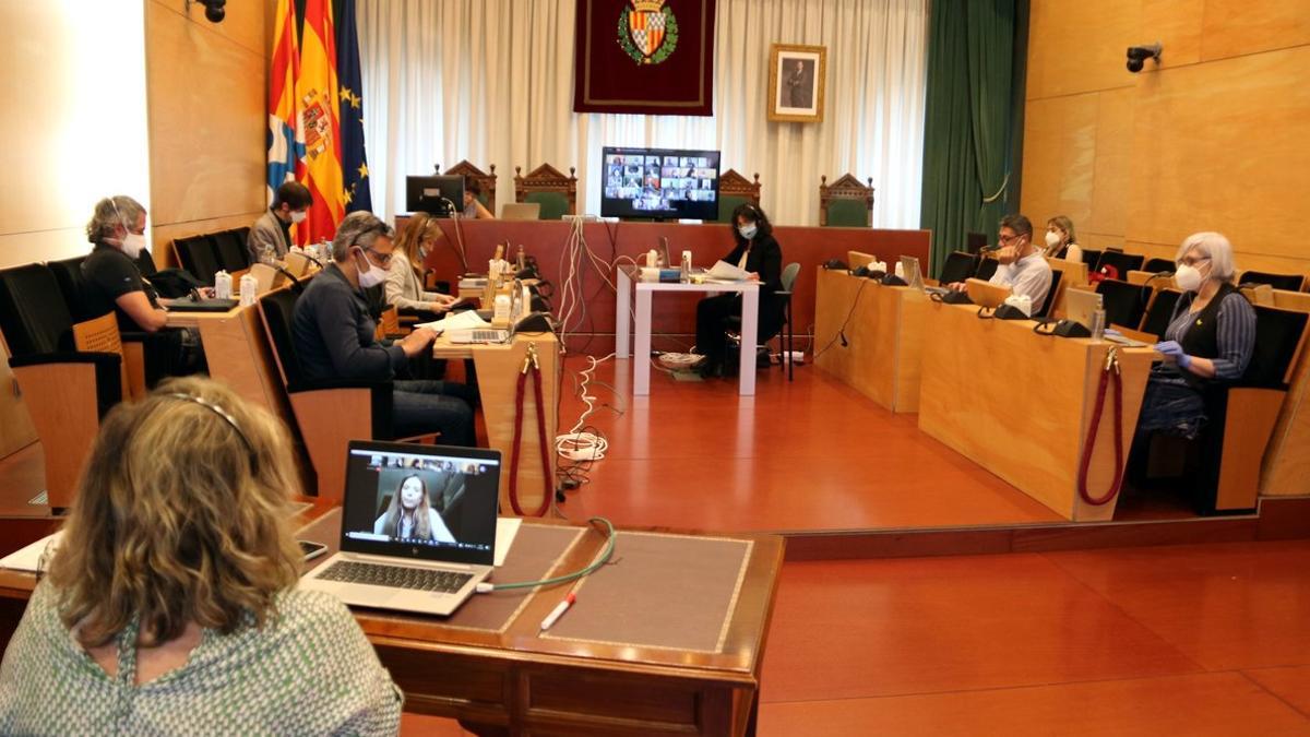 Pleno del Ayuntamiento de Badalona del 2 de mayo de 2020.