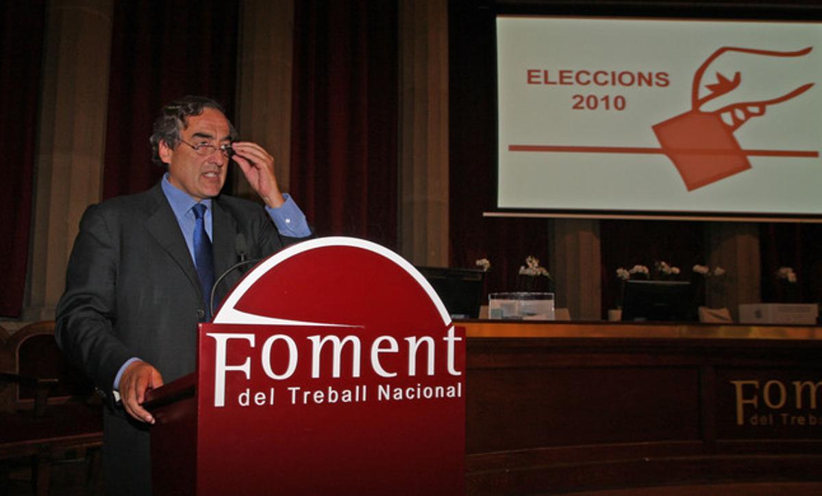 Juan Rosell, al ser proclamat president de Foment del Treball, el 18 d’octubre, a Barcelona. Juan Rosell, al ser proclamat president de Foment del Treball, el 18 d’octubre, a Barcelona.