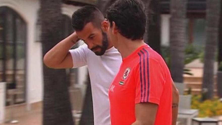 Negredo, en la concentración del Middlesbrough con Aitor Karanka.