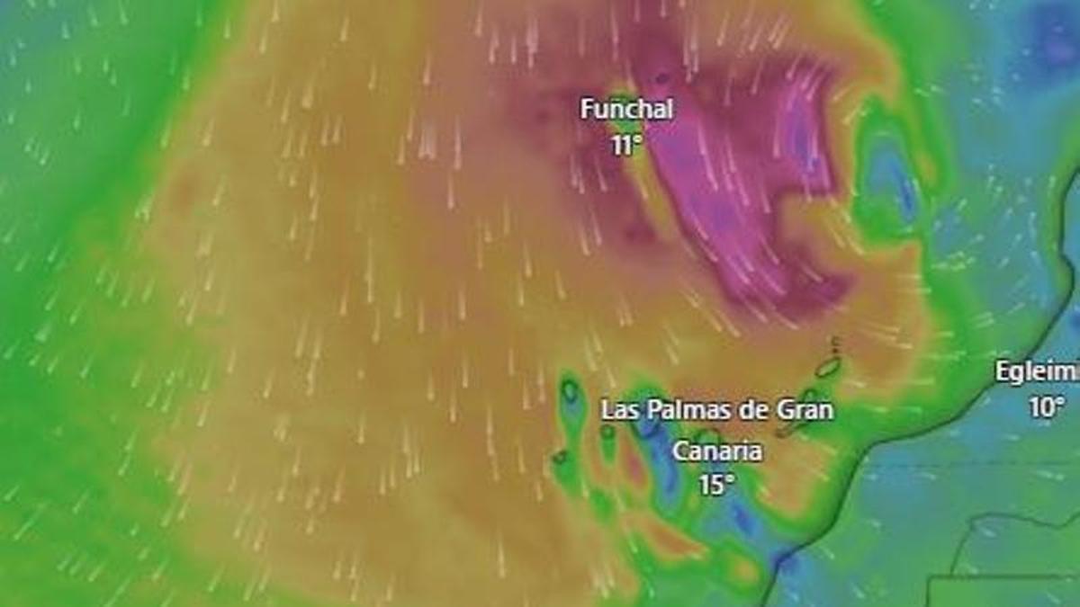 La Aemet advierte de temporal de viento, lluvias en el norte y calima por la borrasca Regina en Canarias