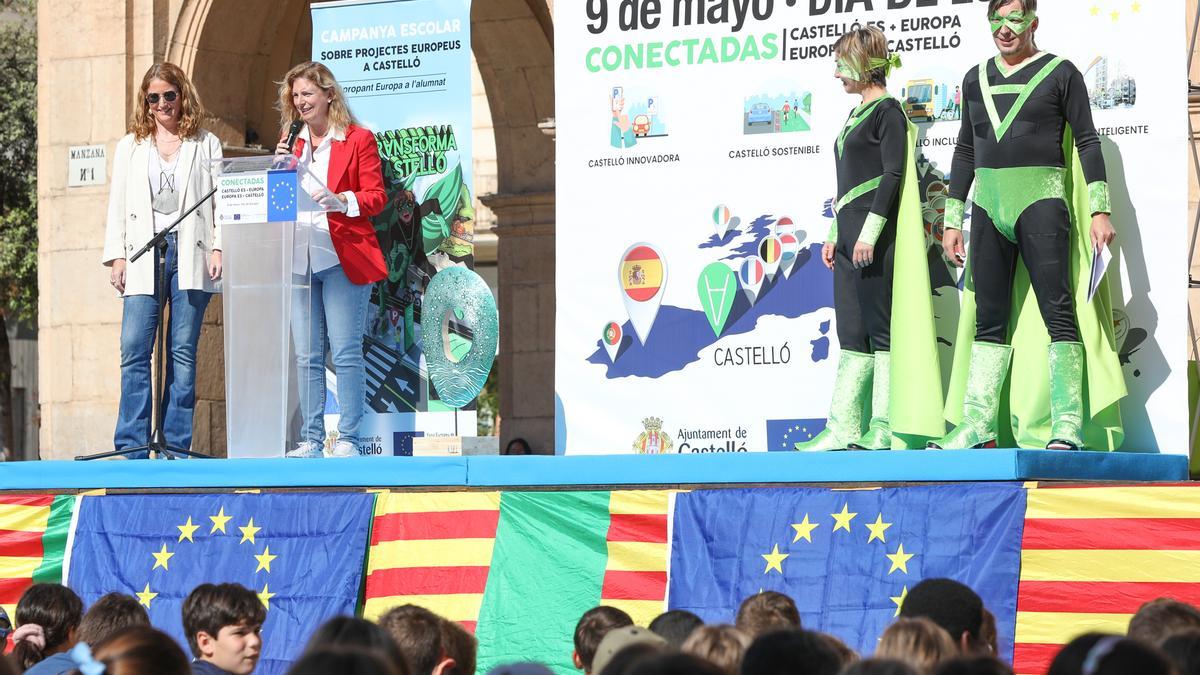 La alcaldesa de Castelló, Amparo Marco, abre los actos de la nomemoración del Día de Europa en la ciudad
