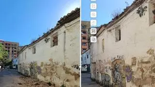 El viejo pueblo de Patraix se deteriora: caen los techos de viviendas de 400 años