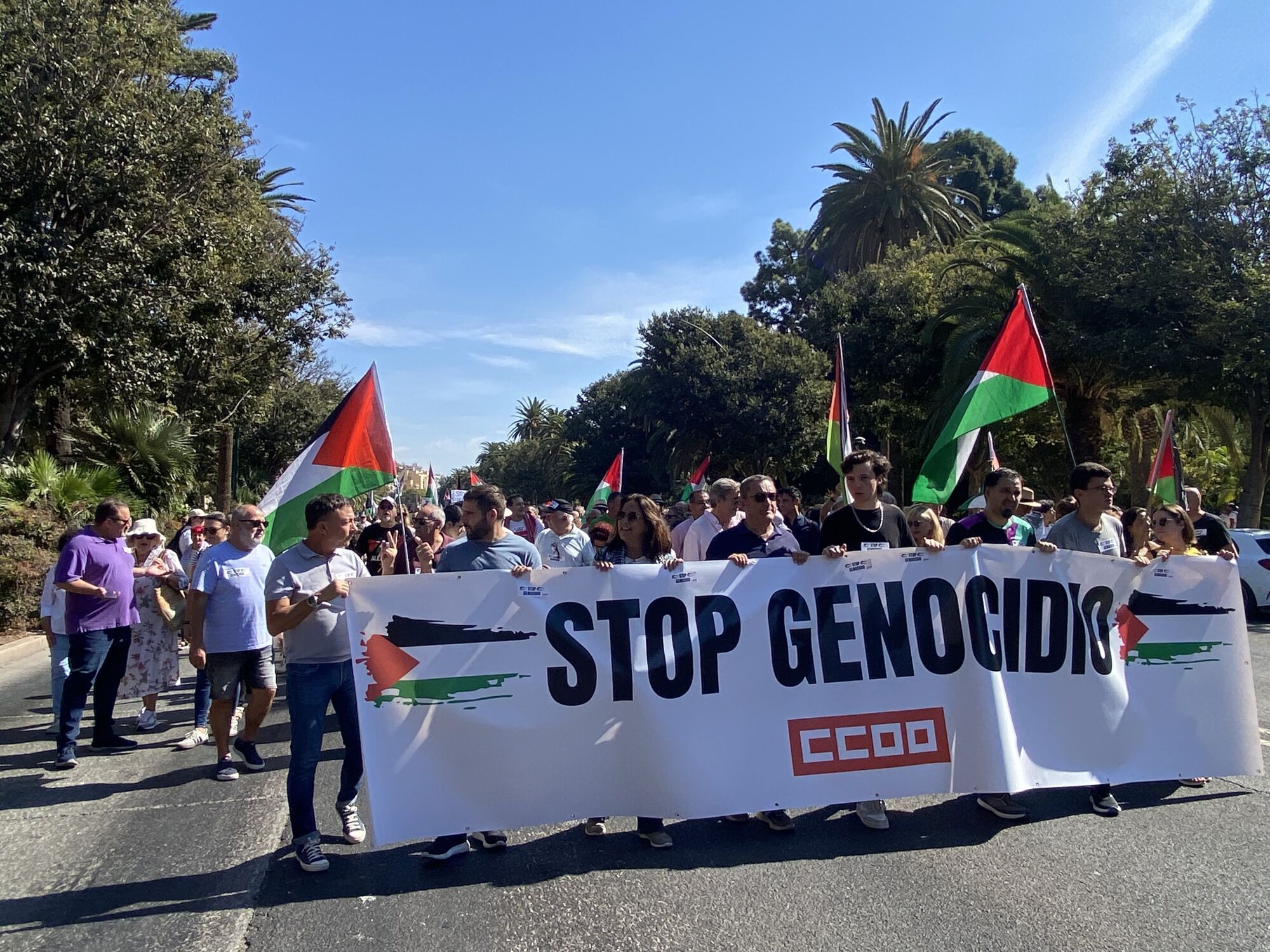 Manifestación en Málaga en favor del pueblo palestino