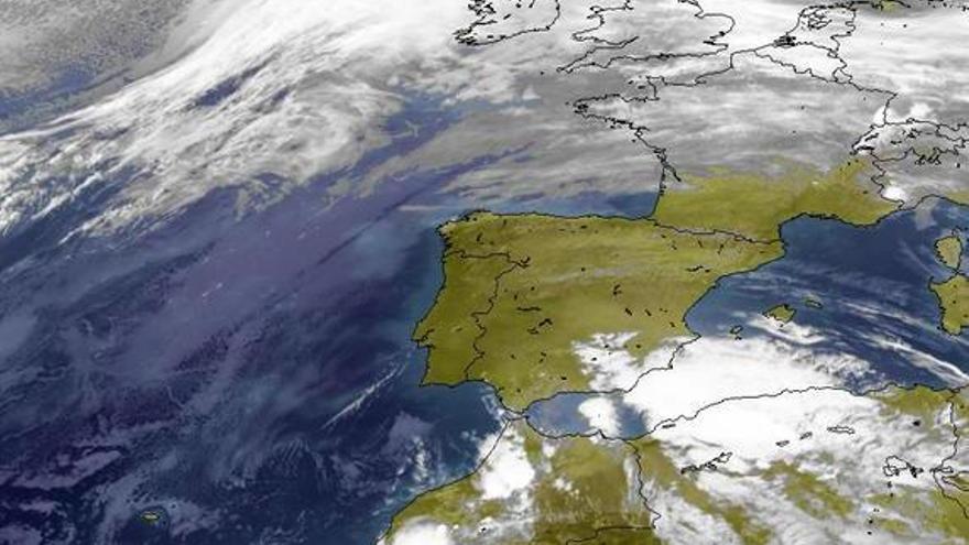 Imagen de satélite de esta tarde. // Meteogalicia