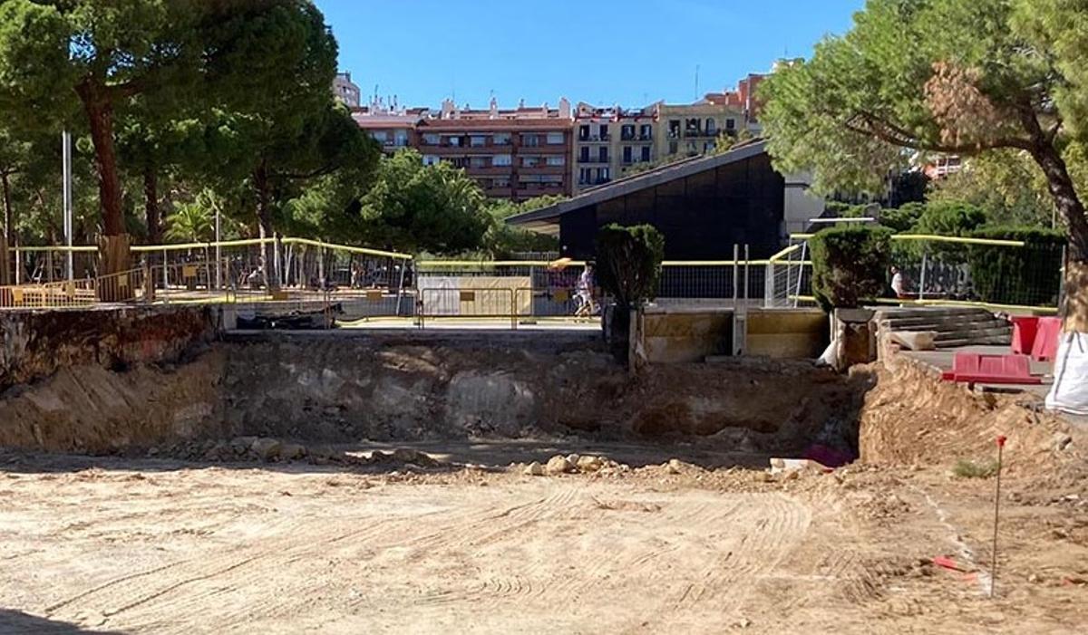 Parque de Joan Miró, obras FGC