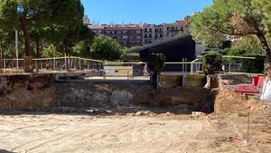 Parque de Joan Miró, obras FGC