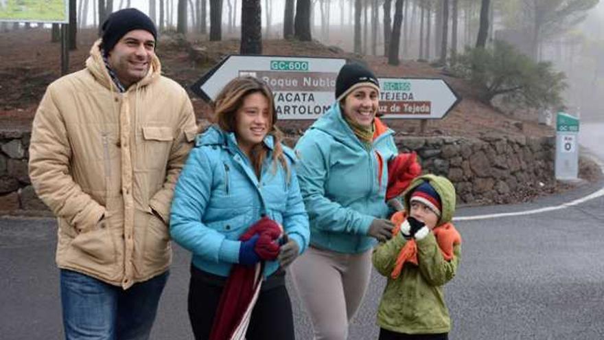 De izquierda a derecha, Antonio Santana, Andrea, Betania y Daniel. | yaiza socorro