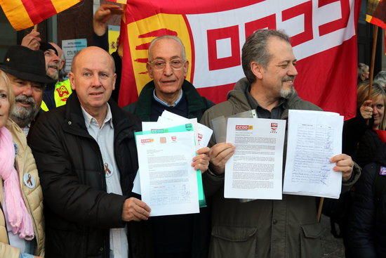 Campanya a Girona contra l'increment del 0,25% de les pensions