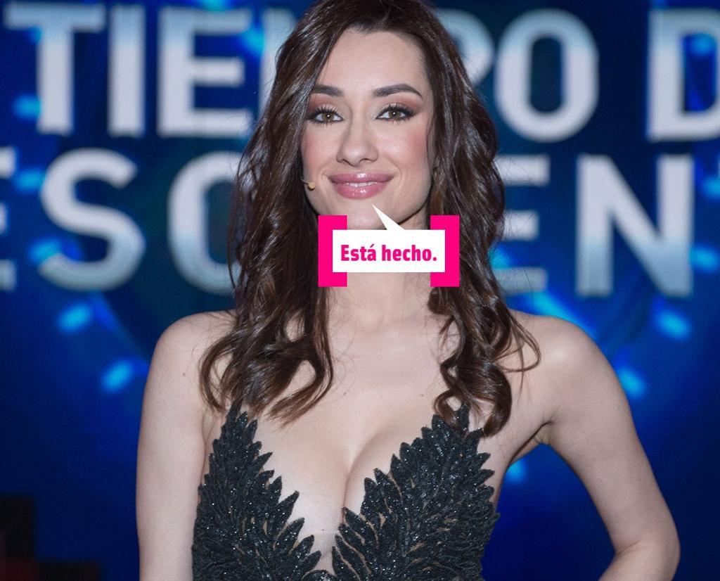 Adara Molinero en un plató de Telecinco