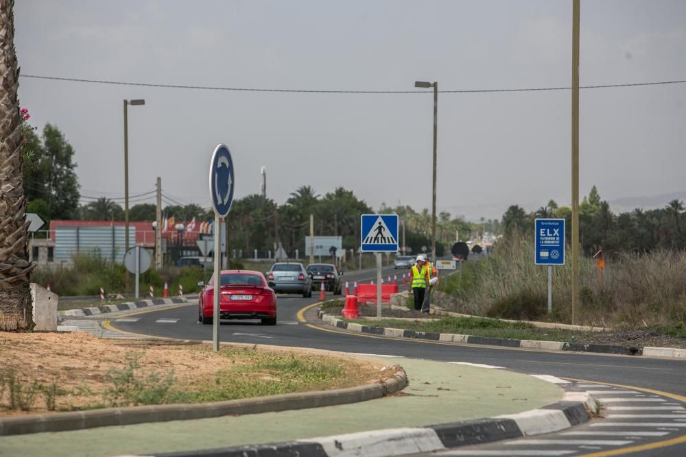 Las obras de la carretera de Santa Pola, en imágen