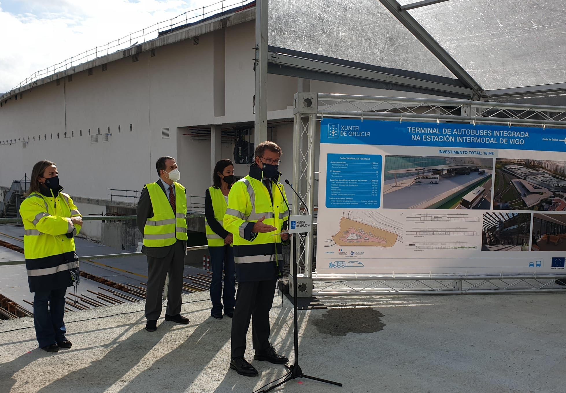 Visita a las obras de la nueva estación de autobuses de Vigo