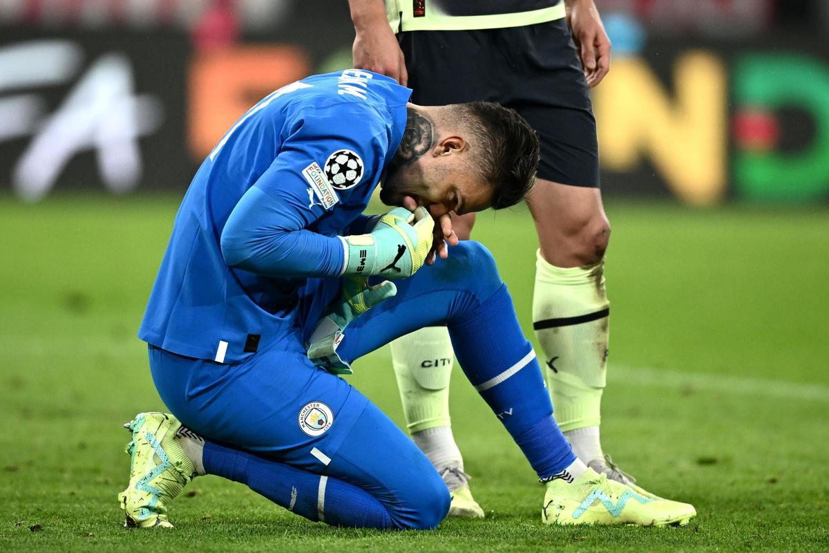 Ederson, celebrando una gran intervención