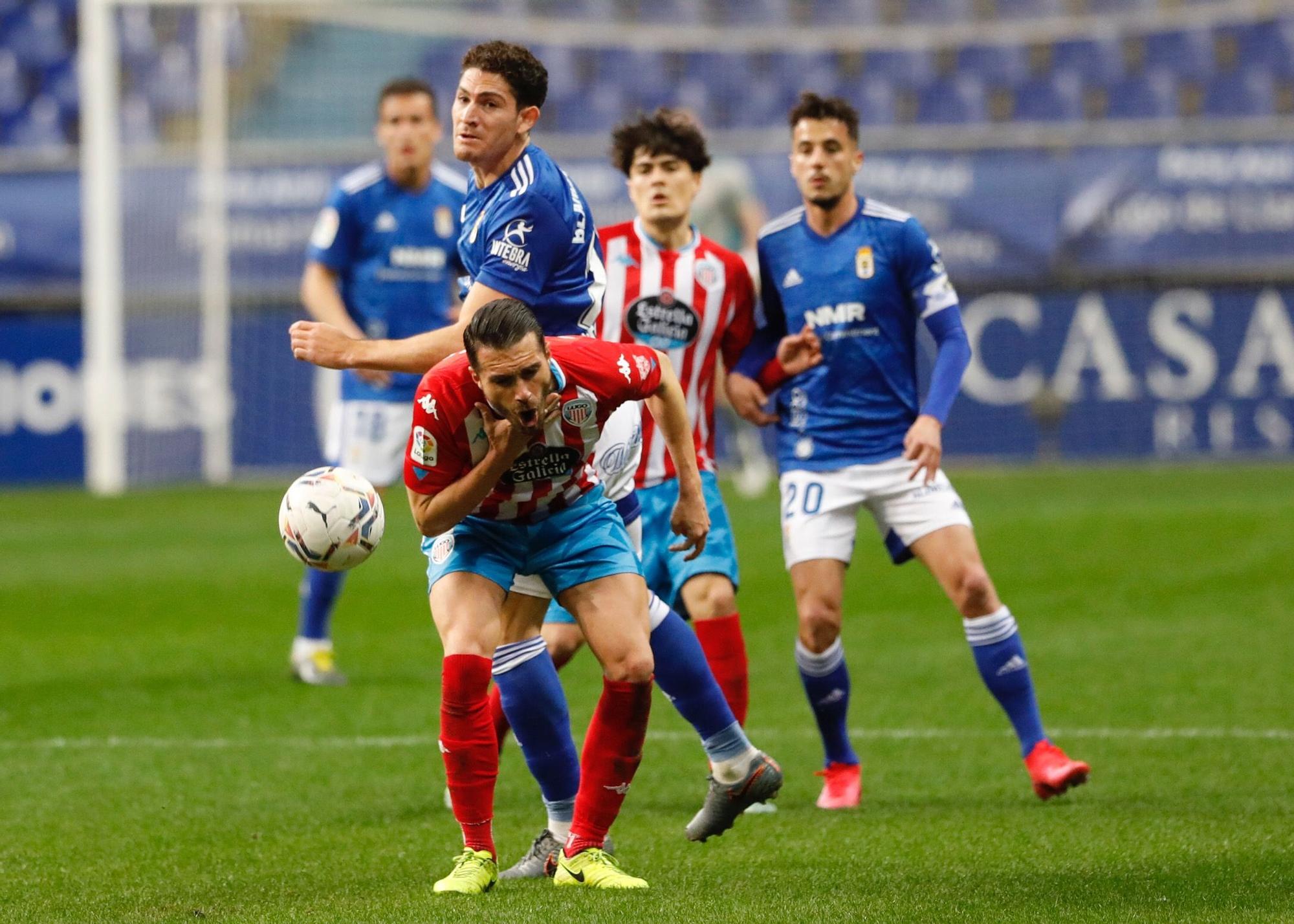 El partido entre el Oviedo y el Lugo, en imágenes