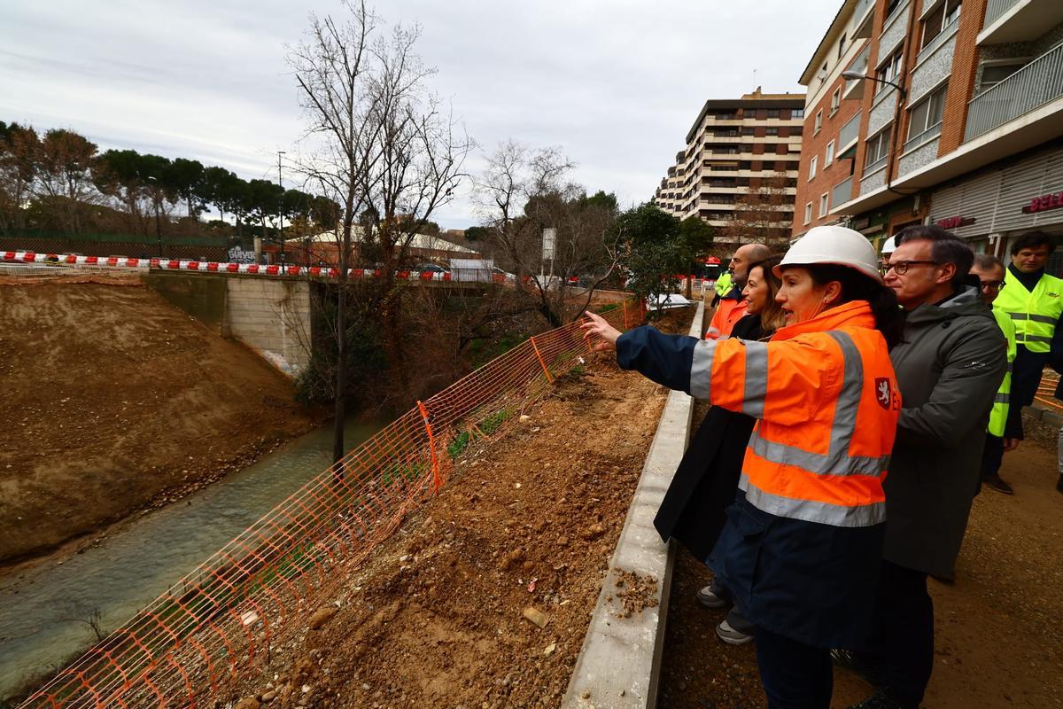 Obras de renovación del río Huerva en Zaragoza.