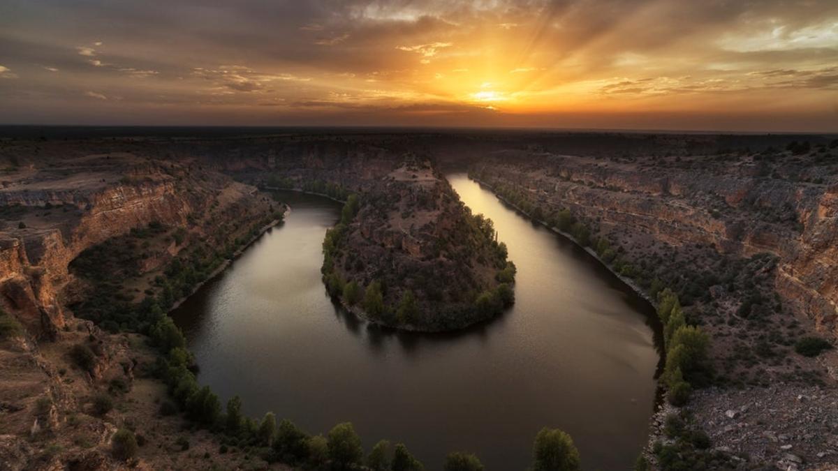 Sunset at Hoces del Duraton in Segovia