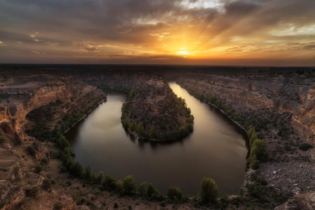 Sunset at Hoces del Duraton in Segovia