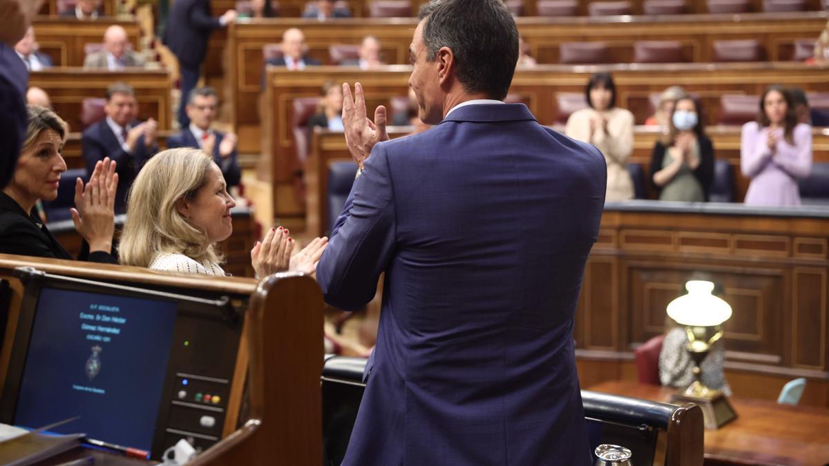 El presidente del Gobierno, Pedro Sánchez, en una sesión plenaria.