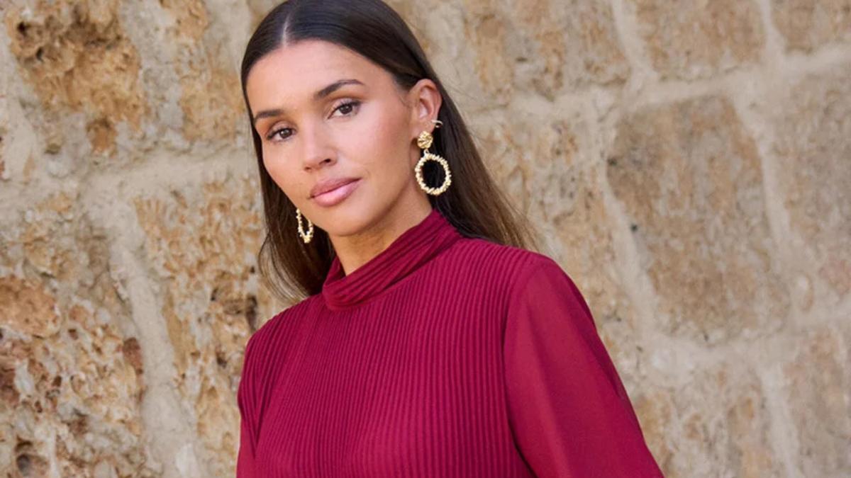 Les robes à manches longues invitées (élégantes) pour les mariages d'automne sont à Cortefiel