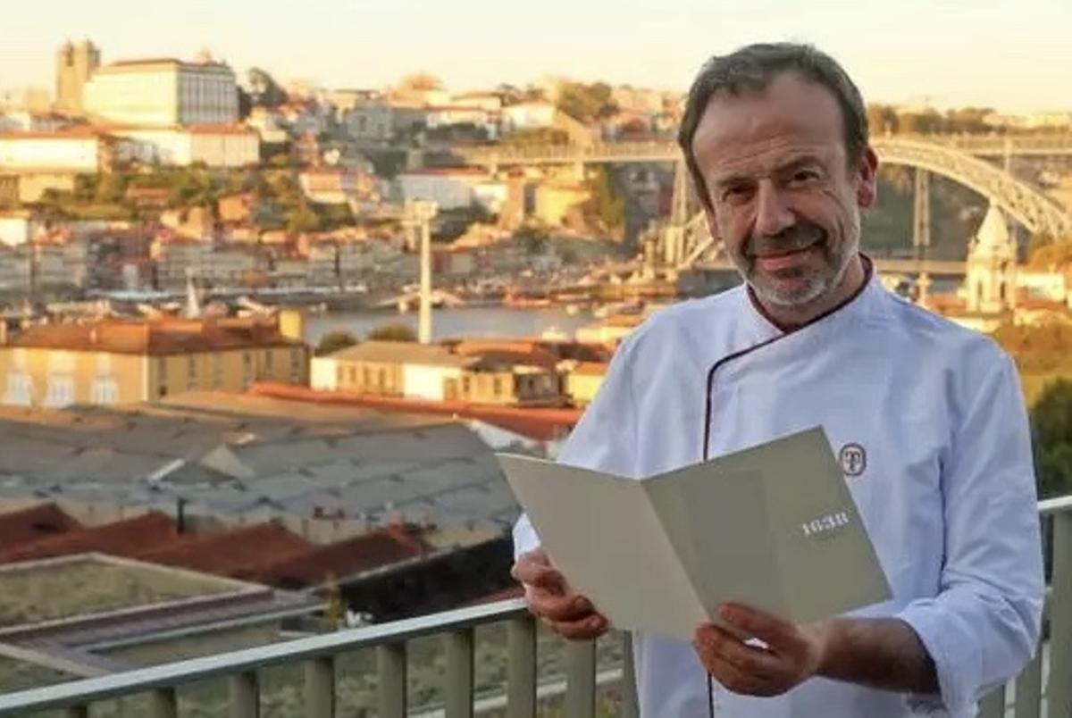 Nacho Manzano, en el restaurante de Oporto ahora incluido como recomendado en Michelin.