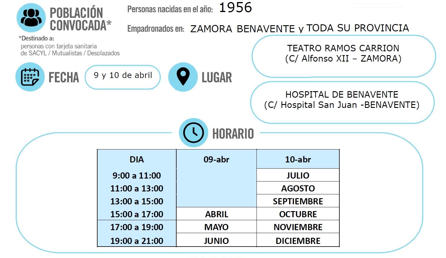 Programación de la vacunación con AstraZeneca