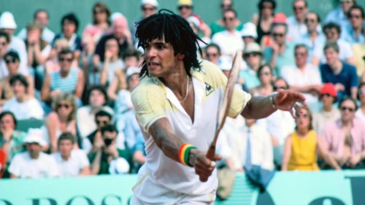 Yannick Noah, durant la final de Roland Garros del 1983