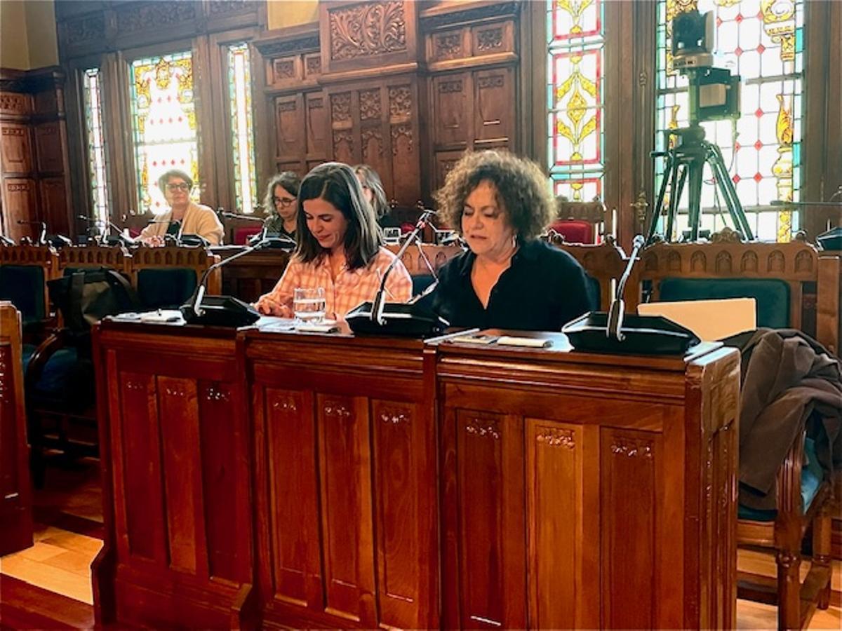 Clara Sierra y Marta del Arco, en la Junta.