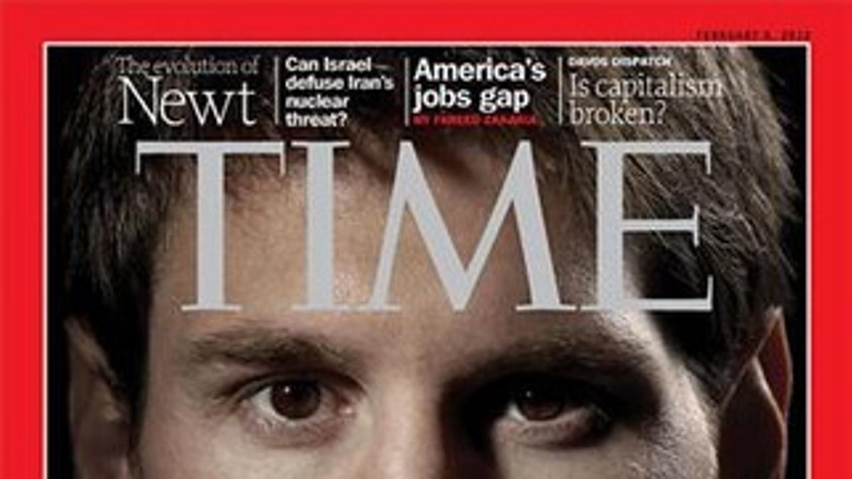 Messi, en la portada de 'Time'.