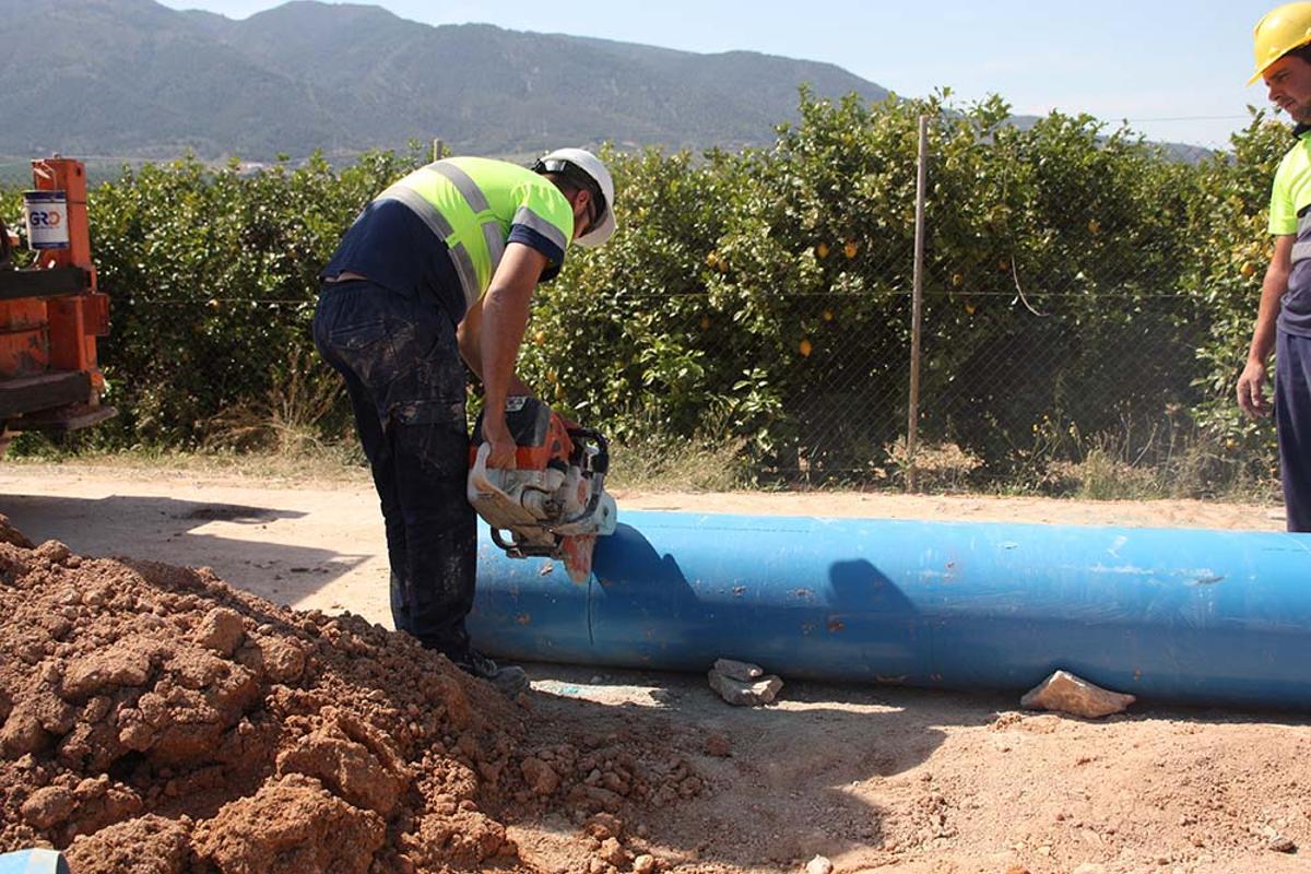 Obras de modernización en la zona de la Comunidad de Regantes del Trasvase Tajo-Segura de Librilla