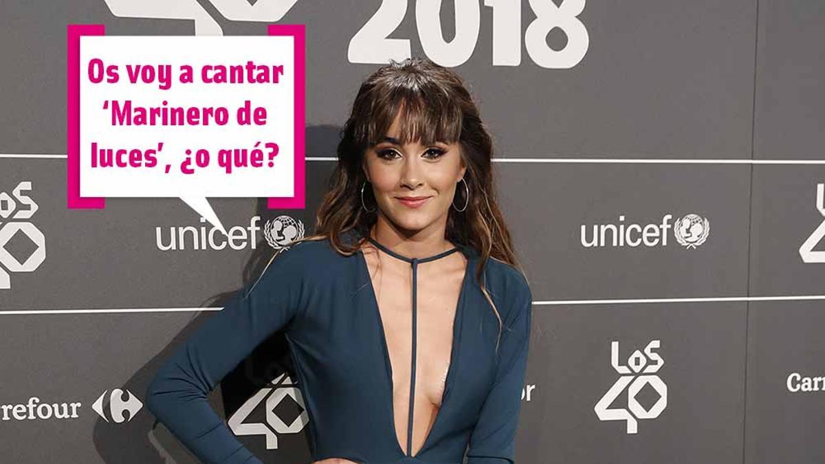 Aitana en la cena de nominados de los premios 40 principales