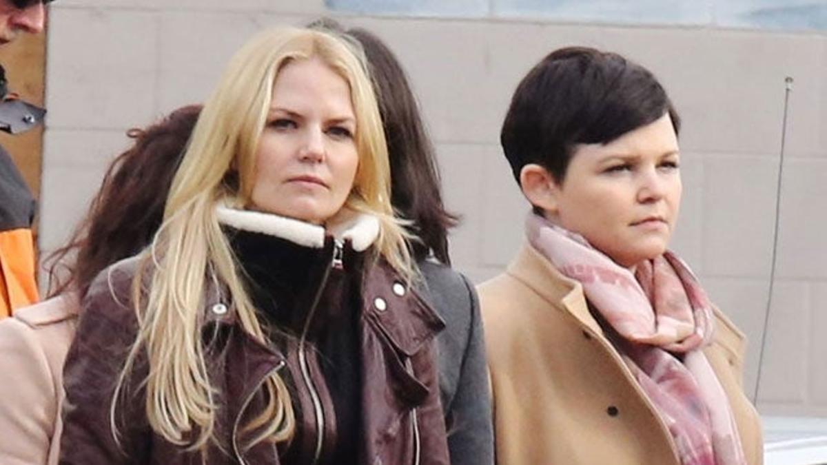 Jennifer Morrison y Ginnifer Goodwin en el rodaje de la cuarta temporada de 'Érase una vez...'