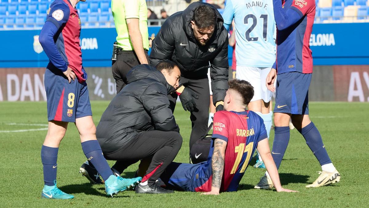 Víctor Barberà se lesionó contra el Celta Fortuna