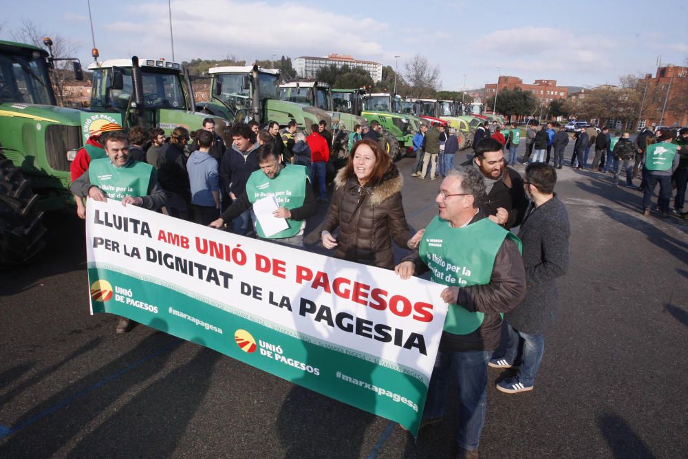 Marxa de tractors a Girona