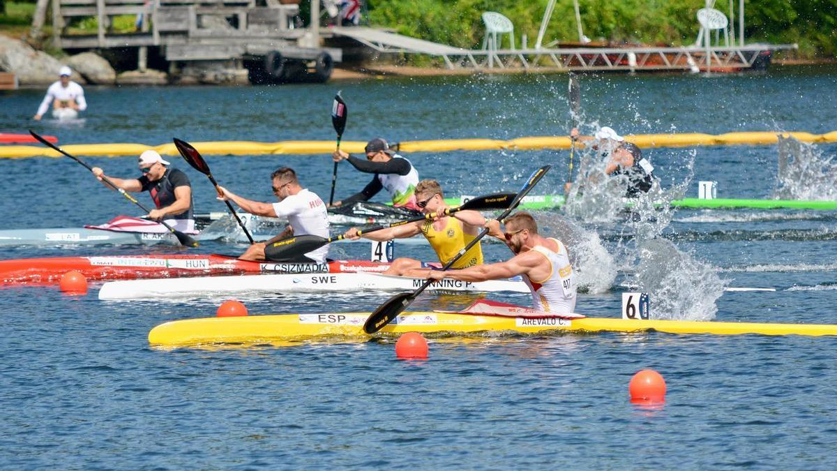 Arévalo, durante la final de K1 200 metros.