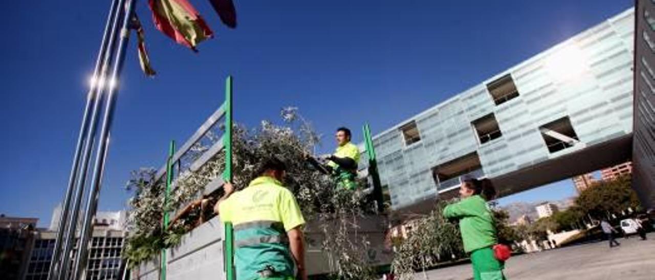 La contrata de mantenimiento de parques y jardines lleva caducada un año.