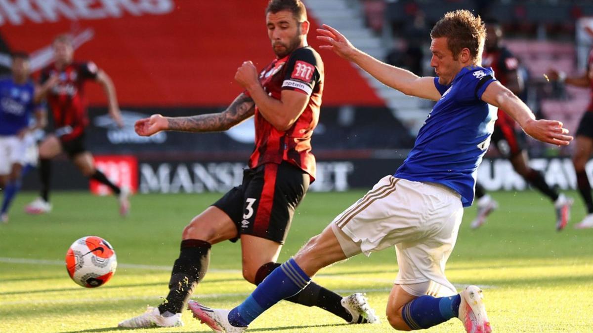 Jamie Vardy volvió a marcar para el Leicester City, esta vez contra el Bournemouth