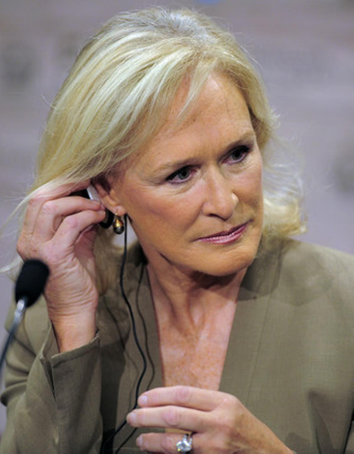 Glenn Close, durant la roda de premsa.