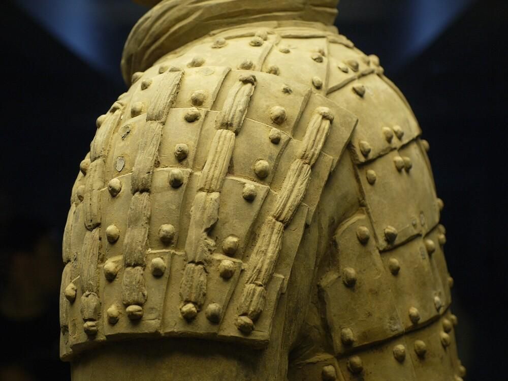 Detalle de una de las armaduras.